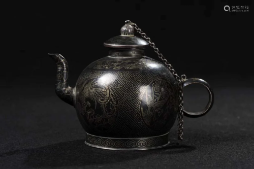 Chinese Brass Teapot, 