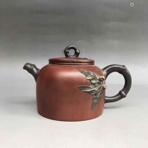 Chinese Yixing Zisha Teapot,Jiang Rong Mark