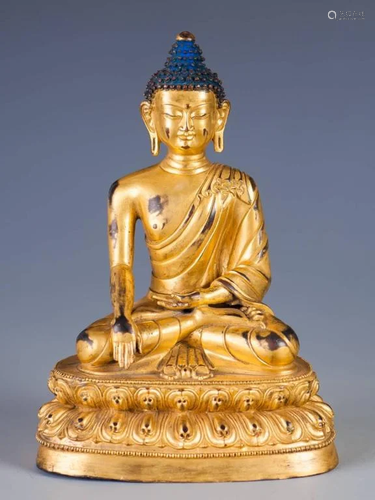 Chinese Gilt Bronze Buddha