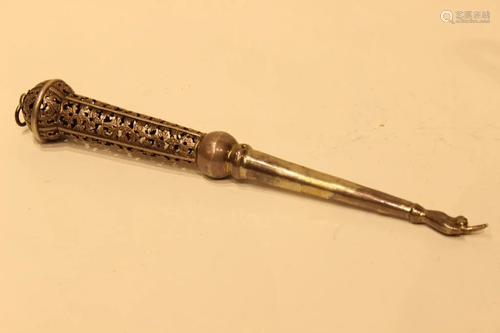 Antique Judaica Silver Pointer