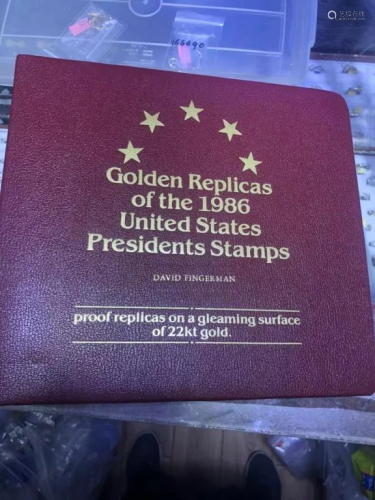 Golden Replicas of the 1986 US Presidents St…
