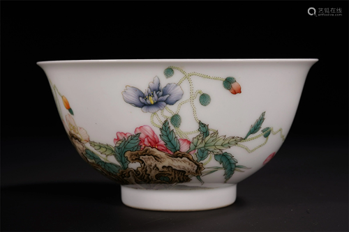 CHINESE PORCELIAN ENAMEL FLO…