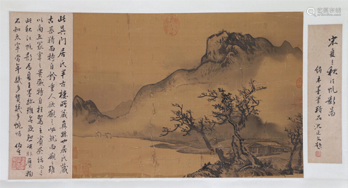 CHINESE HANGING SCROLL OF LANDSCAPE …