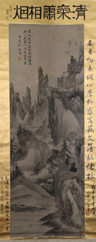 CHINESE PAINTING OF MOUNTIAN VIEWS BY…