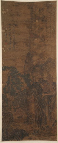 CHINESE SILK HANDSCROLL PAINTING …