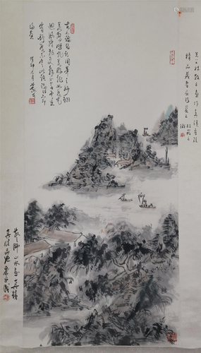 CHINESE PAINTING OF LANDSCAPE BY LIN S…