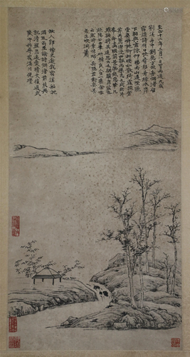 CHINESE PAINTING OF MOUNTIAN VIEWS & …