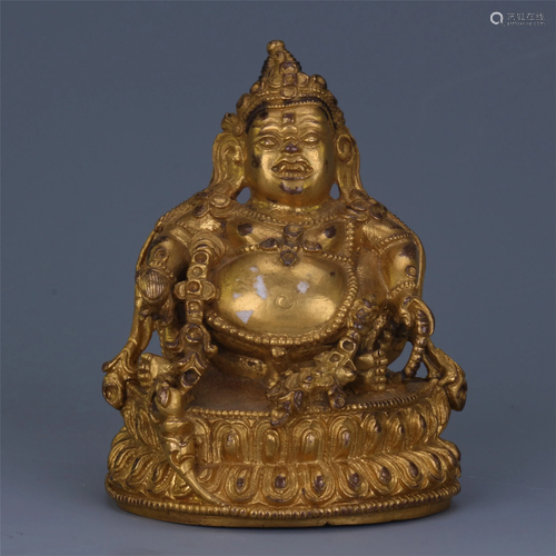 CHINESE GILT BRONZE CAST 'YELLOW J…