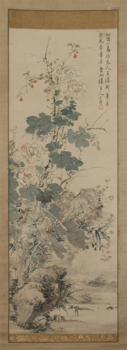 CHINESE PAINTING OF FLOWER BY TANG SHI…