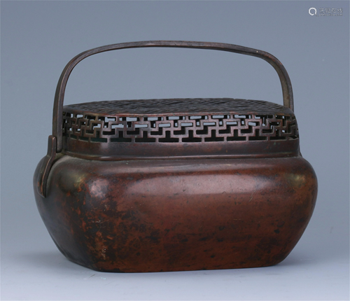 A CHINESE CARVED LONG HAND CENSER