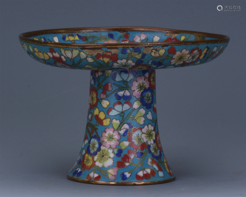 CHINESE CLOISONNE FLOWER TEA…