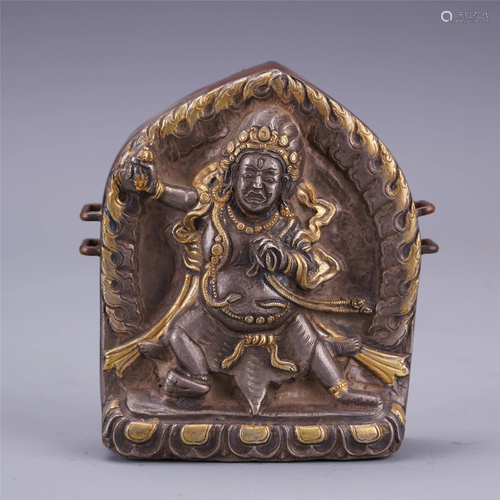 CHINESE GILT BRONZE LIDED BUDDHA …