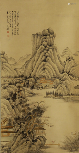 CHINESE PAINTING OF MOUNTAIN VIEWS BY…