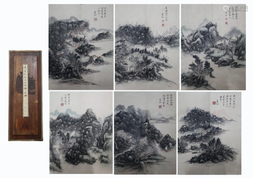CHINESE PAINTING ALBUM OF MOUNTAIN VI…
