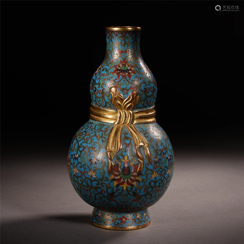 CHINESE CLOISONNE FLOWER GO…