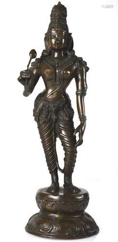 Bronzefigur der stehenden Parvati