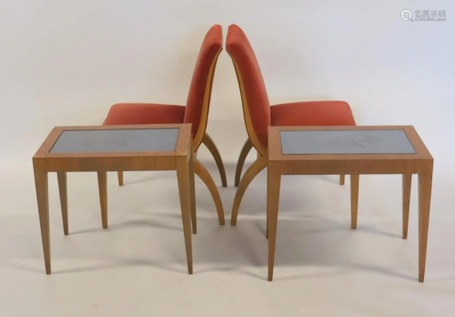 Pair Of Art Deco Chairs Together With A Pa…