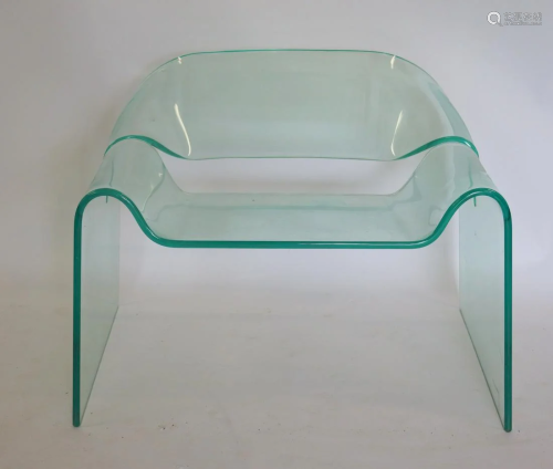Vintage Molded Glass Chair.