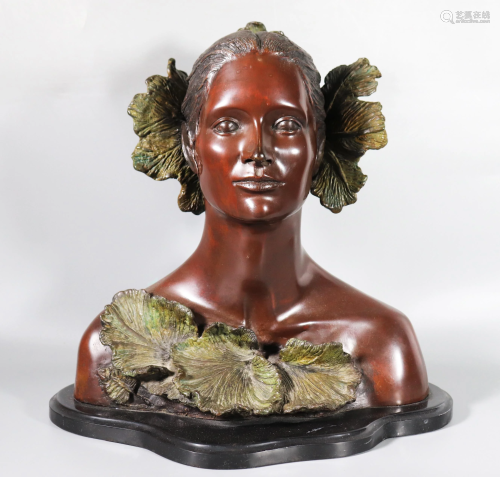 Rita Torlen; Bronze Bust Beautiful Lady