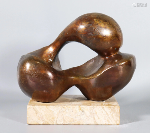 Aharon Ashkenazi Bronze Freeform Abstraction