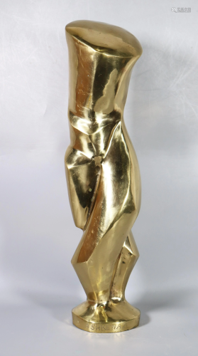 Aharon Ashkenazi; Bronze Abstract Sculpture