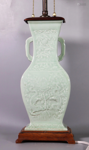 Chinese Pale Celadon Porcelain Vase