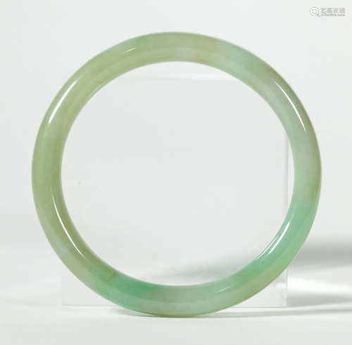 Chinese Translucent Green Jadeite Bangle