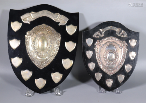 2 Silver Trophy Plaques, No Engraving