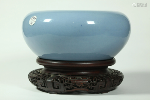 Chinese Pale Blue Porcelain Incense Burner