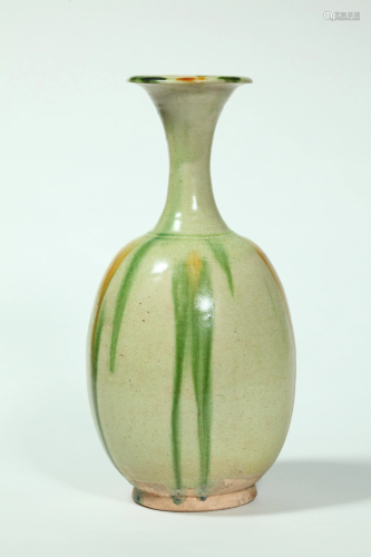 Chinese Tang Sancai Straw Porcelain Guanyin V…