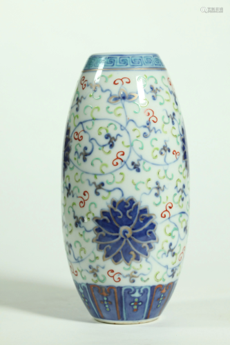 Chinese Doucai Rice Bale Porcelain Vase