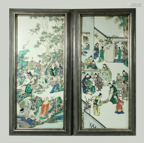 Pr Chinese 19 C Famille Verte Porcelain Lg …