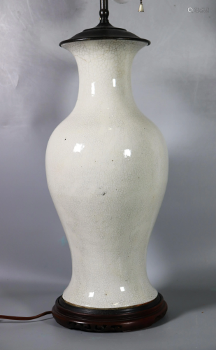 Chinese White Crackle Porcelain Vase