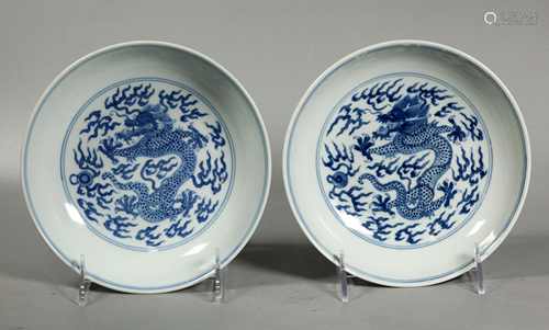 Pr Chinese 19 C Daoguang Blue White Dra…