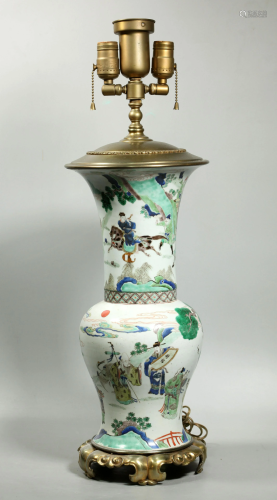 Chinese Kangxi Famille Verte Porcelain Vas…