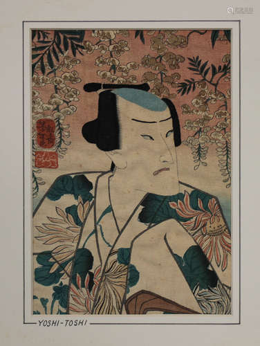 A collection of assorted Japanese prints, 19th century and later, loose in a folder, including a