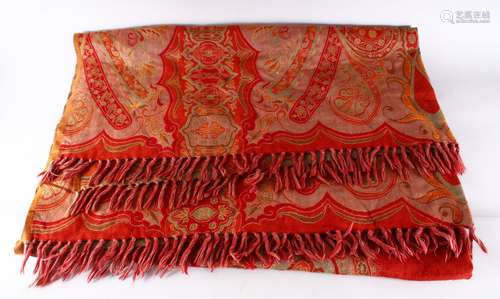 A GOOD 19TH CENTURY PERSIAN PAISLEY SHAWL.