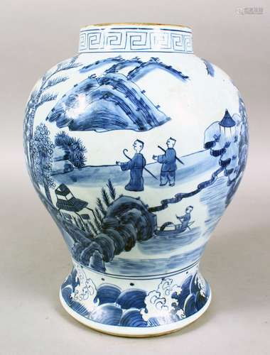 A CHINESE MING STYLE BLUE & WHITE PORCELAIN DRAGON PLATE, dragon amongst stylized clouds, the base