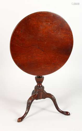 A VERY GOOD APPRENTICE/MINIATURE MAHOGANY CIRCULAR TILT TOP TRIPOD TABLE, possibly George III