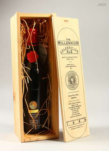 THE MILLENNIUM CELEBRATION ALE, in wooden box.