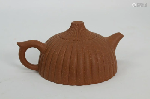 Chinese Clay Teapot, Marked