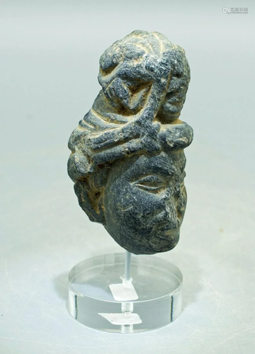 Gandharan Stone Head - Indus Valley, 3rd - …