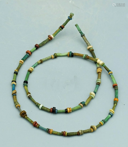 Late Period Egyptian Faience Necklace