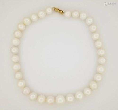 12-15mm South Sea Pearl Necklace w/ 14K C…