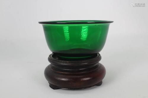 Rare 18th/19th C. Chinese Green Beijing Gla…