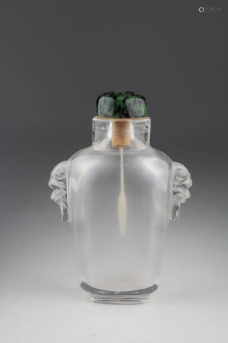 18th/19th C. Chinese Rock Crystal Snuff…