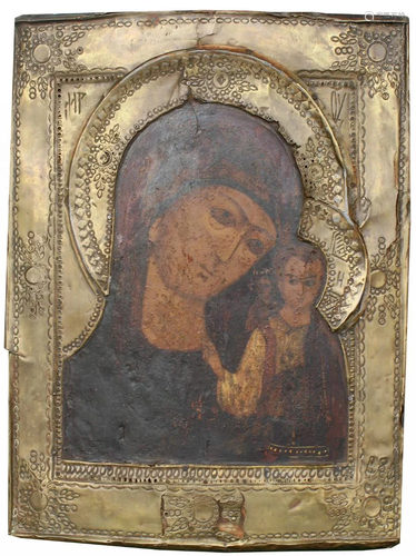 Exhibited 19th C Russian Icon, Kazan Mothe…