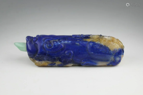 19th C. Chinese Carved Lapis Lazuli Snuff …