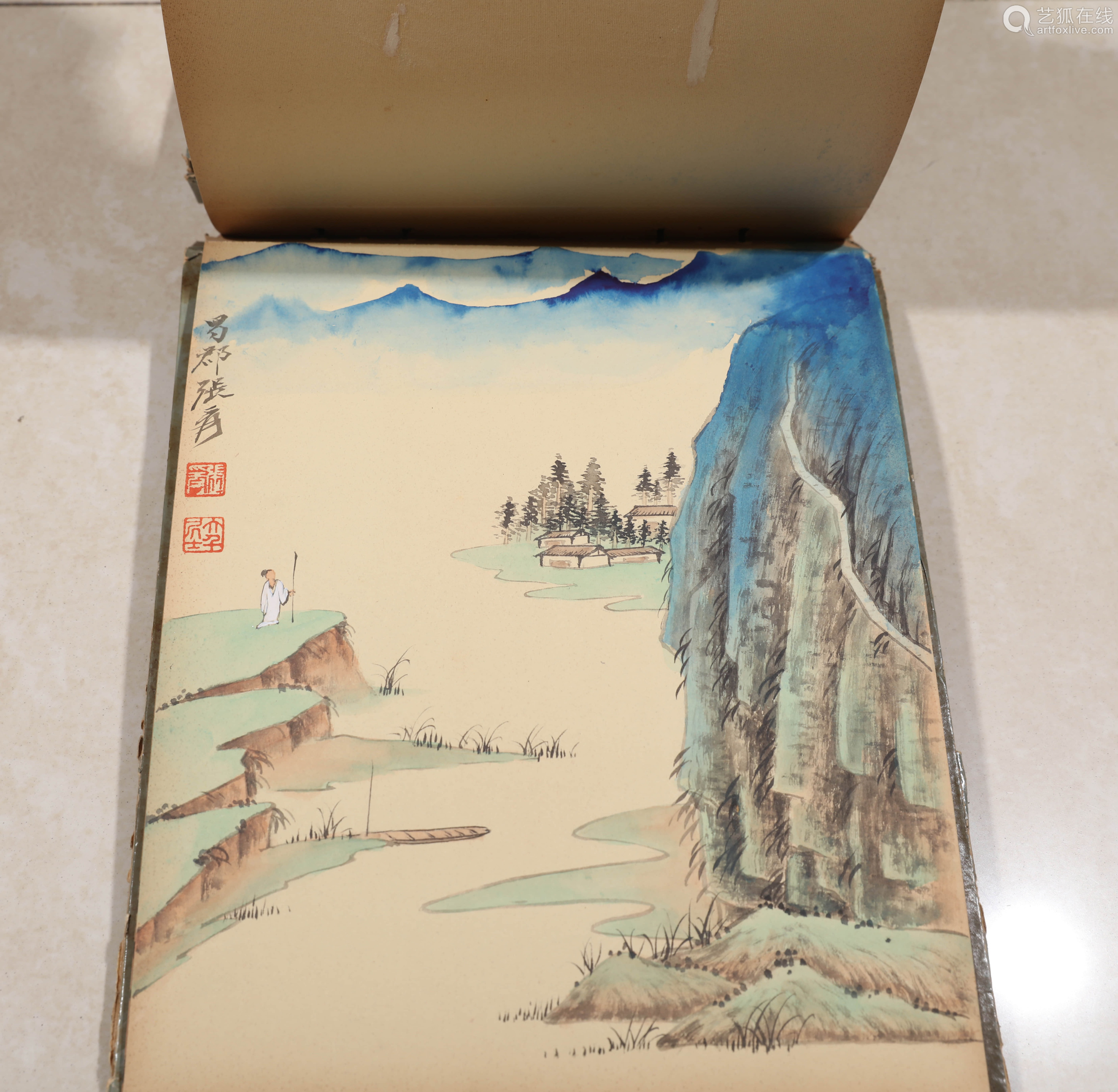 张大千《山水册页 设色纸本 册页