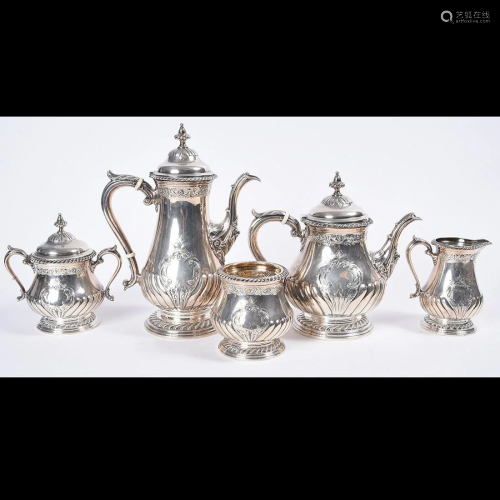 Shreve & Co. Sterling Silver FIve Piece Tea and …